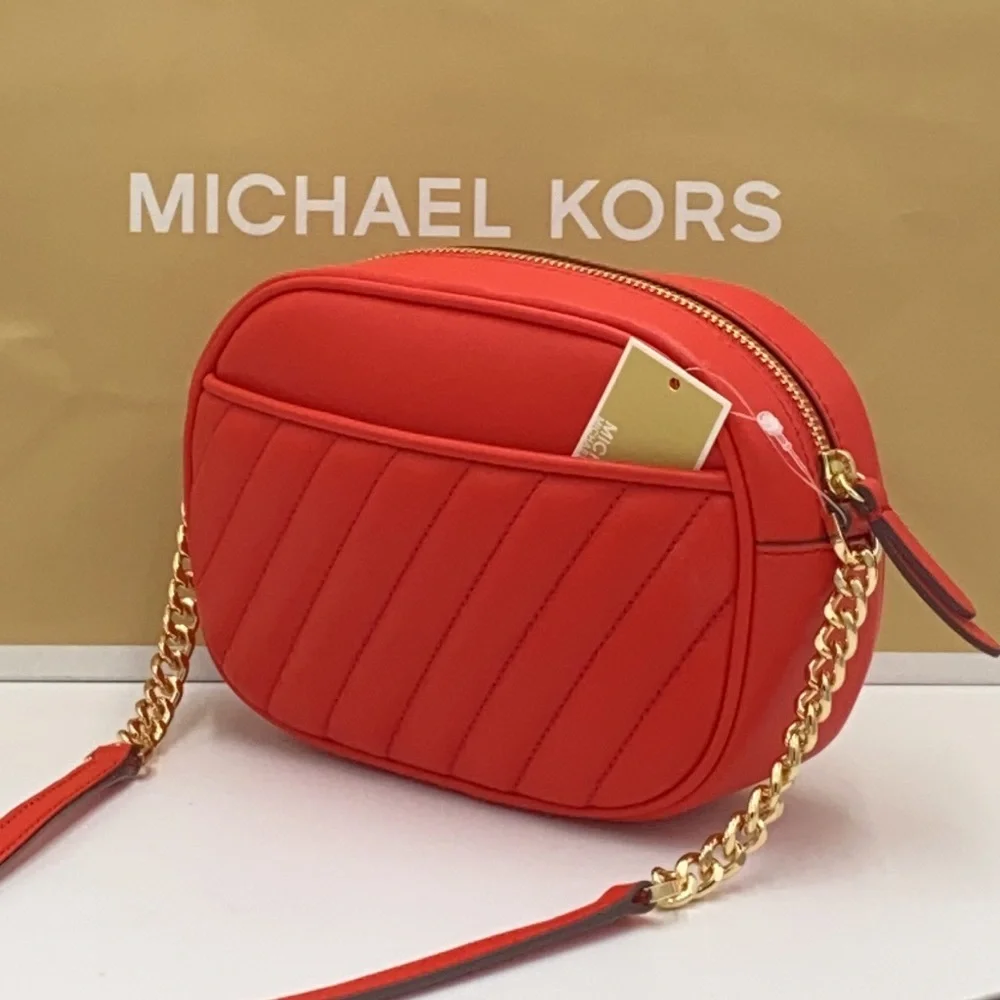 MICHAEL KORS ROSE SM OVAL CAMERA XBODY DR SANGRIA - Picture 3 of 16